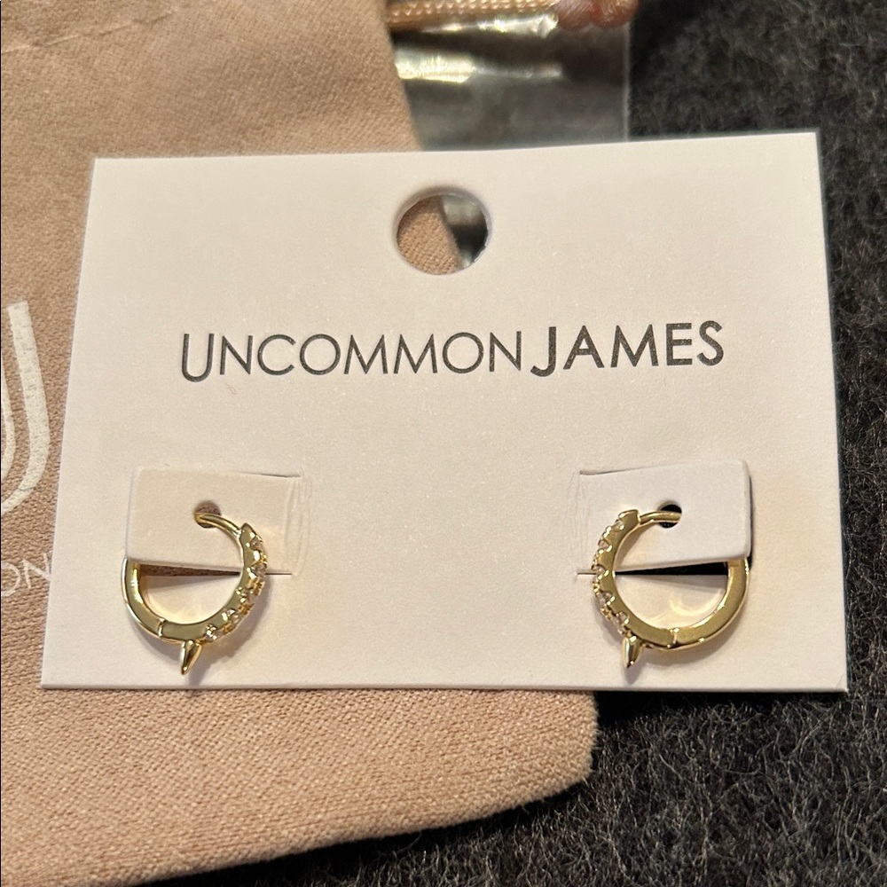 Uncommon James Untouchable Huggie Earrings, goldtone